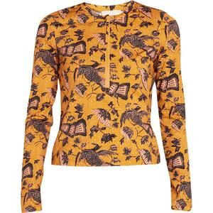 Ulla Johnson Solar Dione Orange Rashguard Surf Beach Swim Top Size Medium